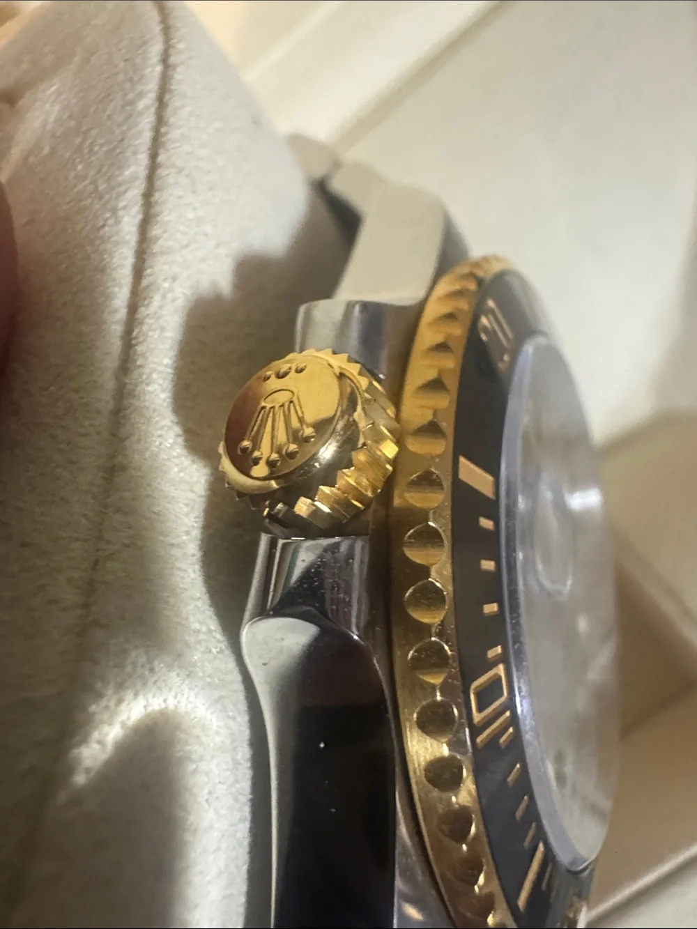 Two-Tone Black and Gold Men's Watch